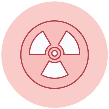 Radyasyon. Web simgesi basit illüstrasyon