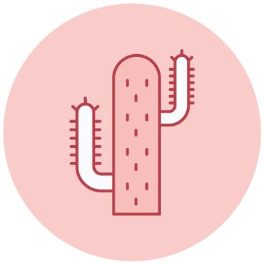 Kaktüs. Web simgesi basit illüstrasyon