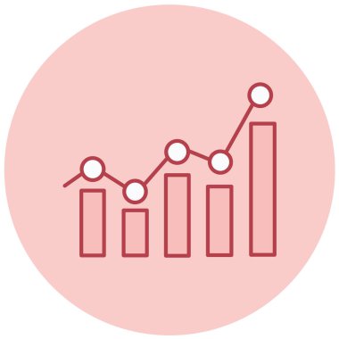 iş grafiği simgesi, vektör illüstrasyonu