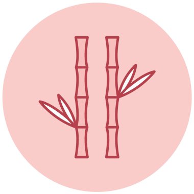 Bambu simgesi vektör illüstrasyonu