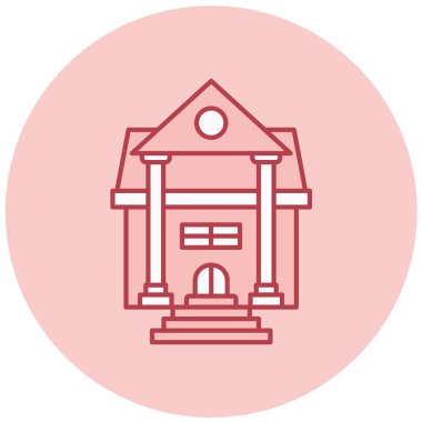 Banka binası. Basit resimleme