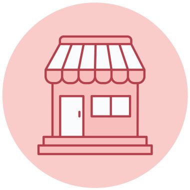 Dükkan. Web simgesi basit illüstrasyon