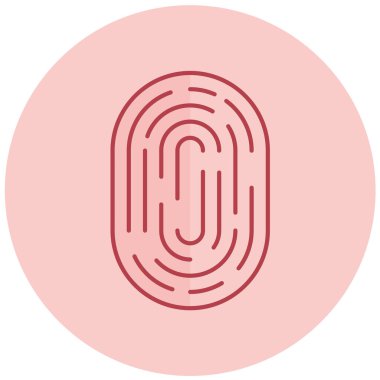 parmak izi vektör simgesi. Düz çizim. 10 saniye.