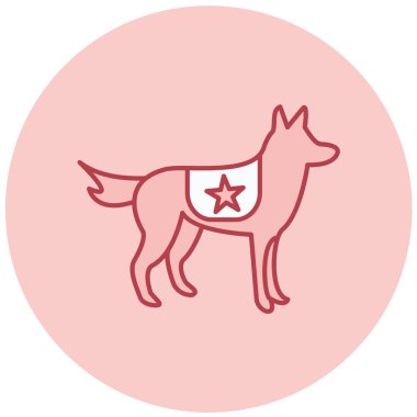 Köpek. Web simgesi basit illüstrasyon