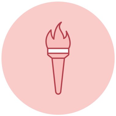 Meşale. Web simgesi basit illüstrasyon