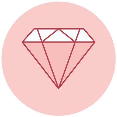 Elmas. Web simgesi basit illüstrasyon