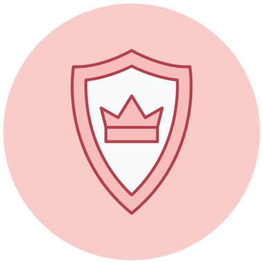 Kalkan. Web simgesi basit illüstrasyon