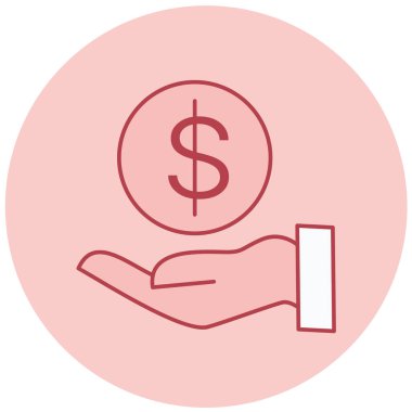 Para için. Web simgesi basit illüstrasyon