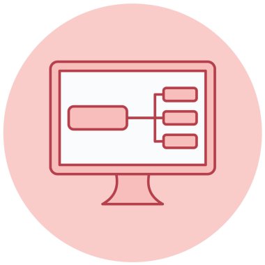 Bilgisayar. Web simgesi basit illüstrasyon