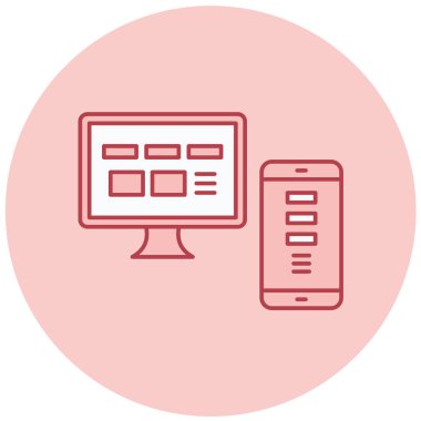 Bilgisayar simgesinin vektör illüstrasyonu