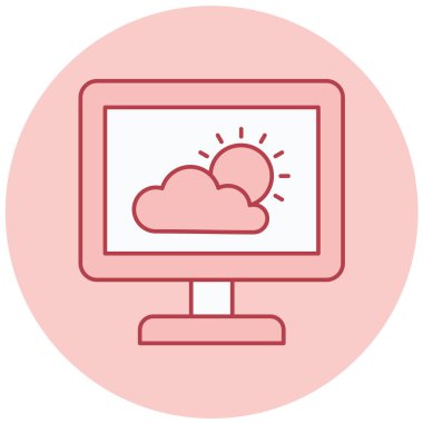 Bulut. Web simgesi basit tasarım