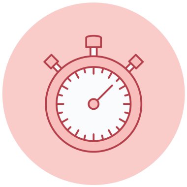 Kronometre simgesi, vektör illüstrasyonu