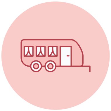 Otobüs. Web simgesi basit illüstrasyon