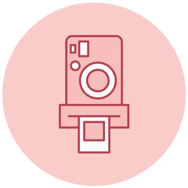 vektör kamera düz simgesi