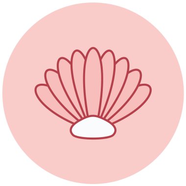 deniz kabuğu simge vektör çizim