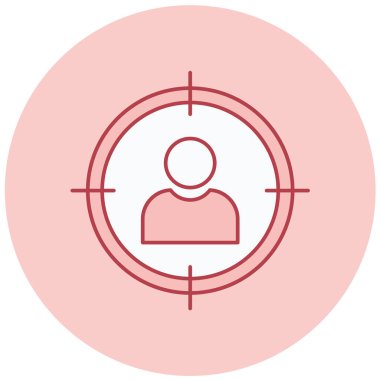 Hedef. Web simgesi basit illüstrasyon