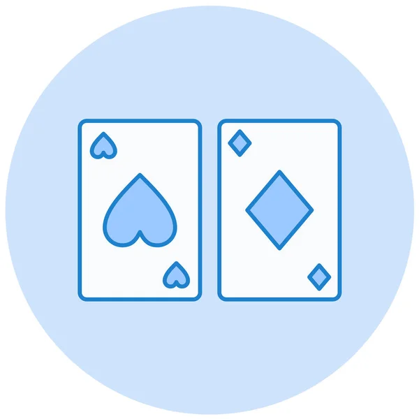 Poker Icône Web Illustration Simple — Image vectorielle