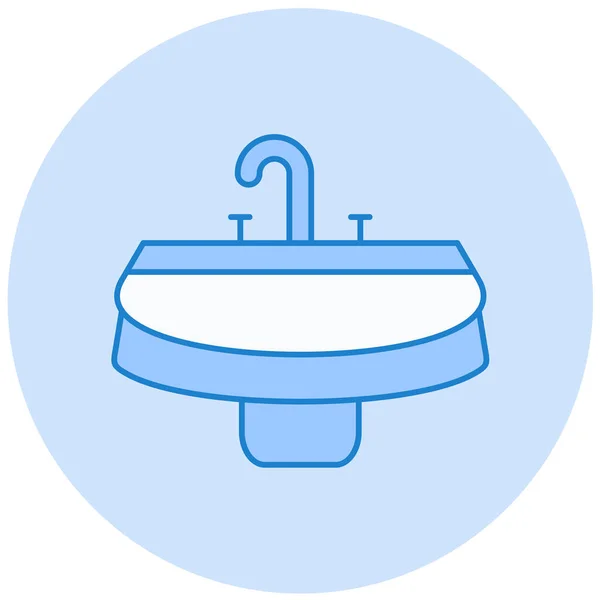 Badezimmer Web Symbol Einfache Illustration — Stockvektor