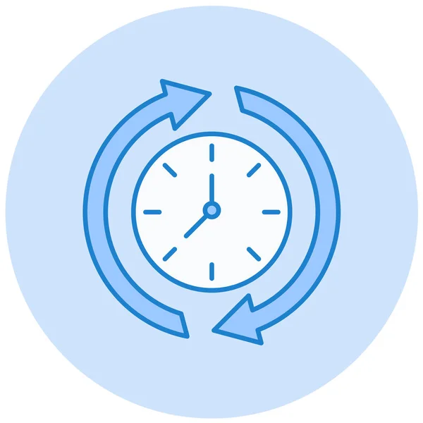 Horloge Icône Web Illustration Simple — Image vectorielle