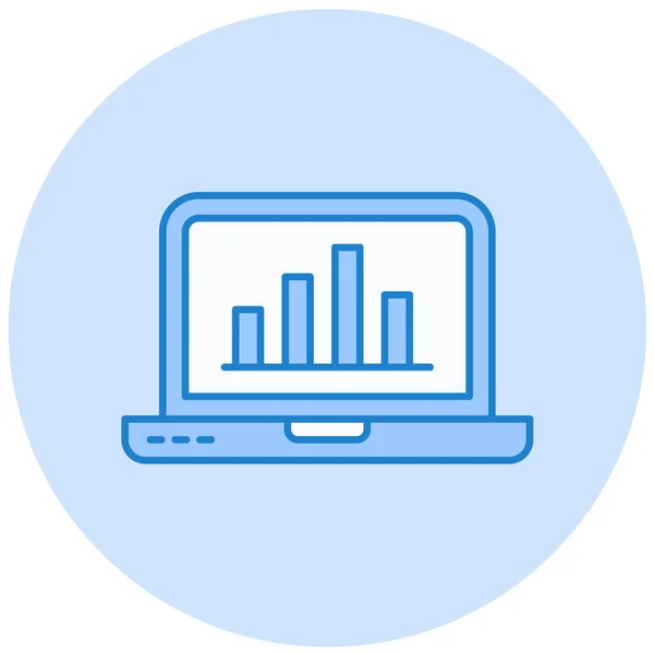Laptop Web Icon Simple Illustration — Stock Vector