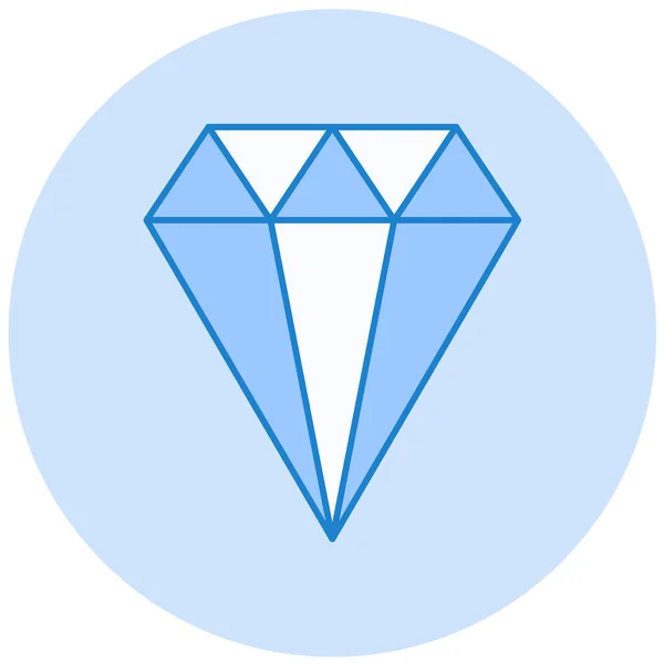 Diamant Webb Ikon Enkel Illustration — Stock vektor