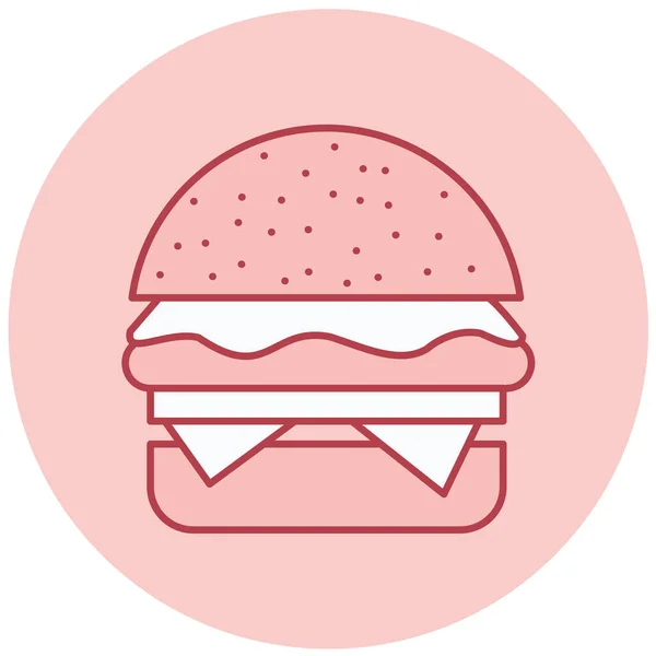 Burger Modern Icon Vector Illustration — Vetor de Stock