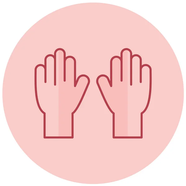 Handschuhe Web Symbol Einfache Illustration — Stockvektor