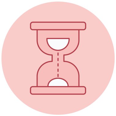 kum saati düz vektör simgesi