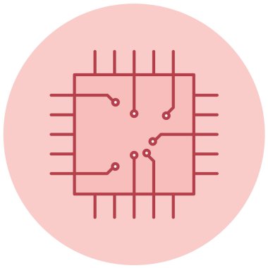 İşlemci. Web simgesi basit illüstrasyon
