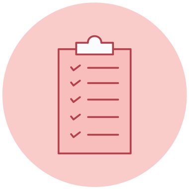 Kontrol listesi. Web simgesi basit illüstrasyon