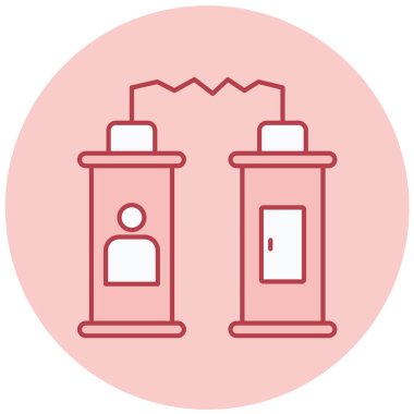 Havaalanı. Web simgesi basit illüstrasyon