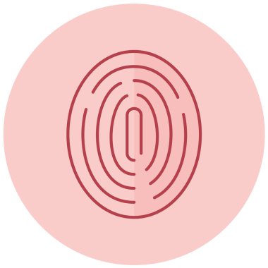 Parmak izi. Web simgesi basit illüstrasyon