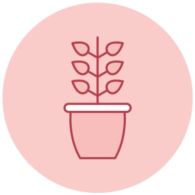 Bitki. Web simgesi basit illüstrasyon