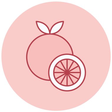 Turuncu. Web simgesi basit illüstrasyon