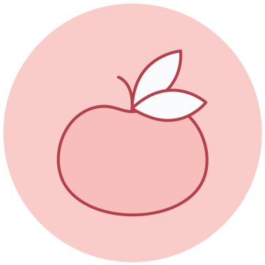 Elma. Web simgesi basit illüstrasyon