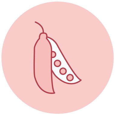 Tek ve taze biberin vektör çizimi