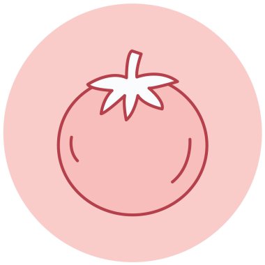 Domates ikonu, vektör illüstrasyonu