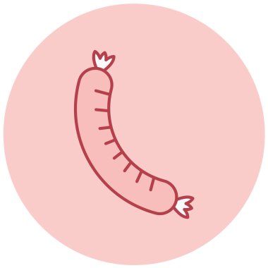 Sosis. Web simgesi basit illüstrasyon