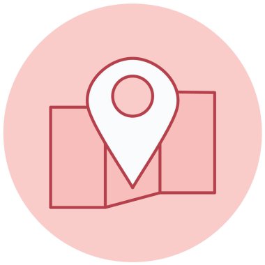 konum. Web simgesi basit illüstrasyon