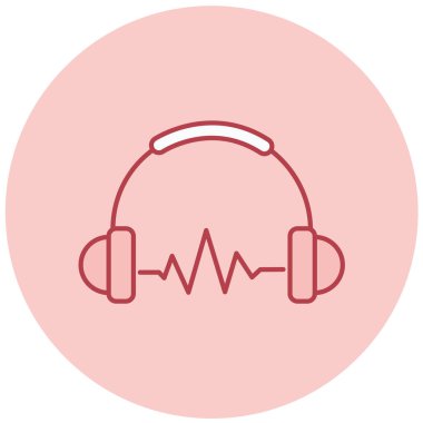 Kulaklık simgesinin vektör illüstrasyonu