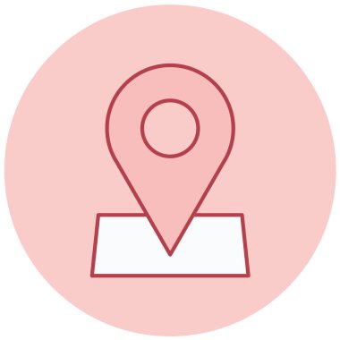 konum. Web simgesi basit illüstrasyon