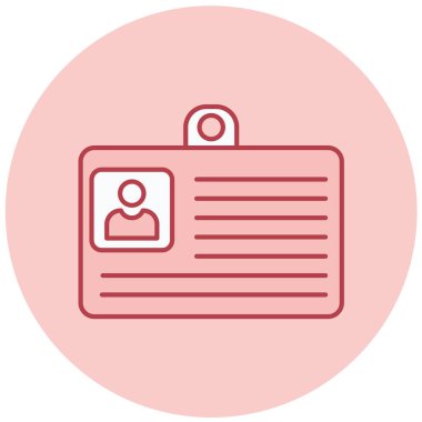 kimlik kartı vektör simgesi