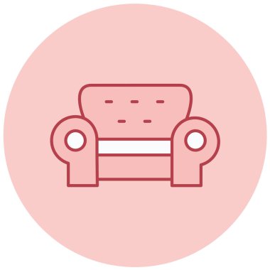 Kanepe. Web simgesi basit illüstrasyon