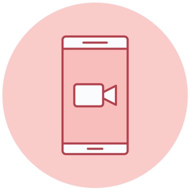 Cep telefonu simgesi, vektör illüstrasyonu