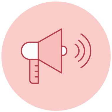 Megafon. Web simgesi basit illüstrasyon