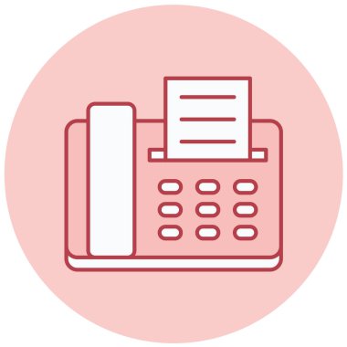 faks. Web simgesi basit illüstrasyon