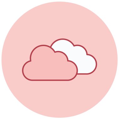 Bulut. Web simgesi basit illüstrasyon