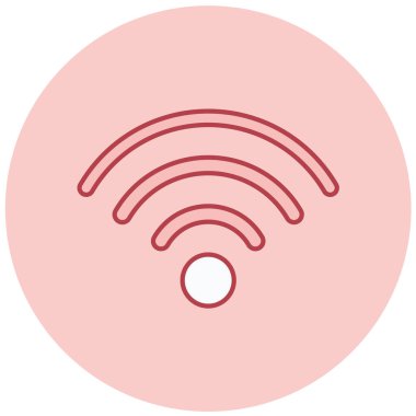 Kablosuz. Web simgesi basit illüstrasyon