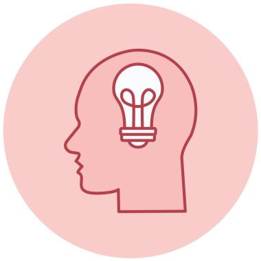 Bir fikrim var. Web simgesi basit illüstrasyon