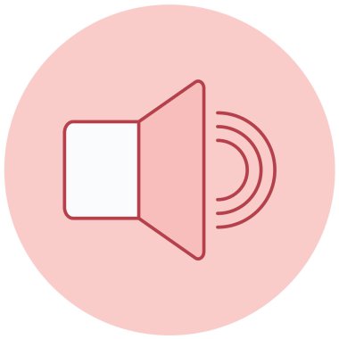 Ses. Web simgesi basit illüstrasyon